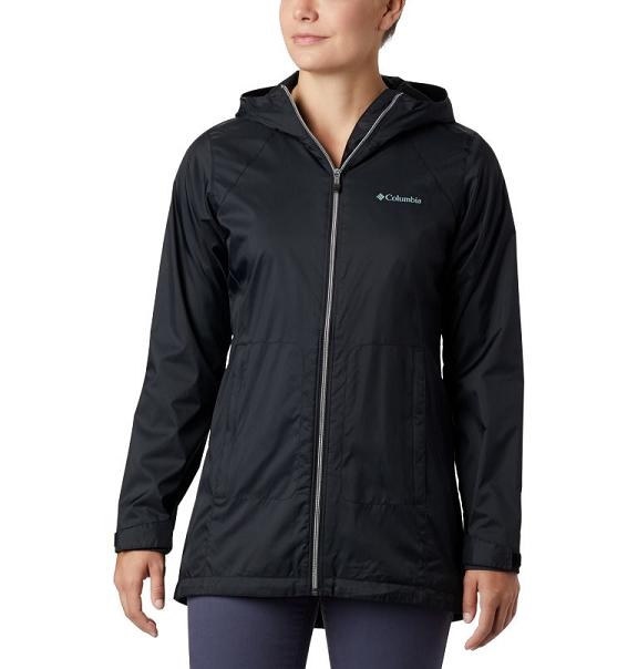 Columbia Switchback Rain Jacket Black For Women's NZ31804 New Zealand